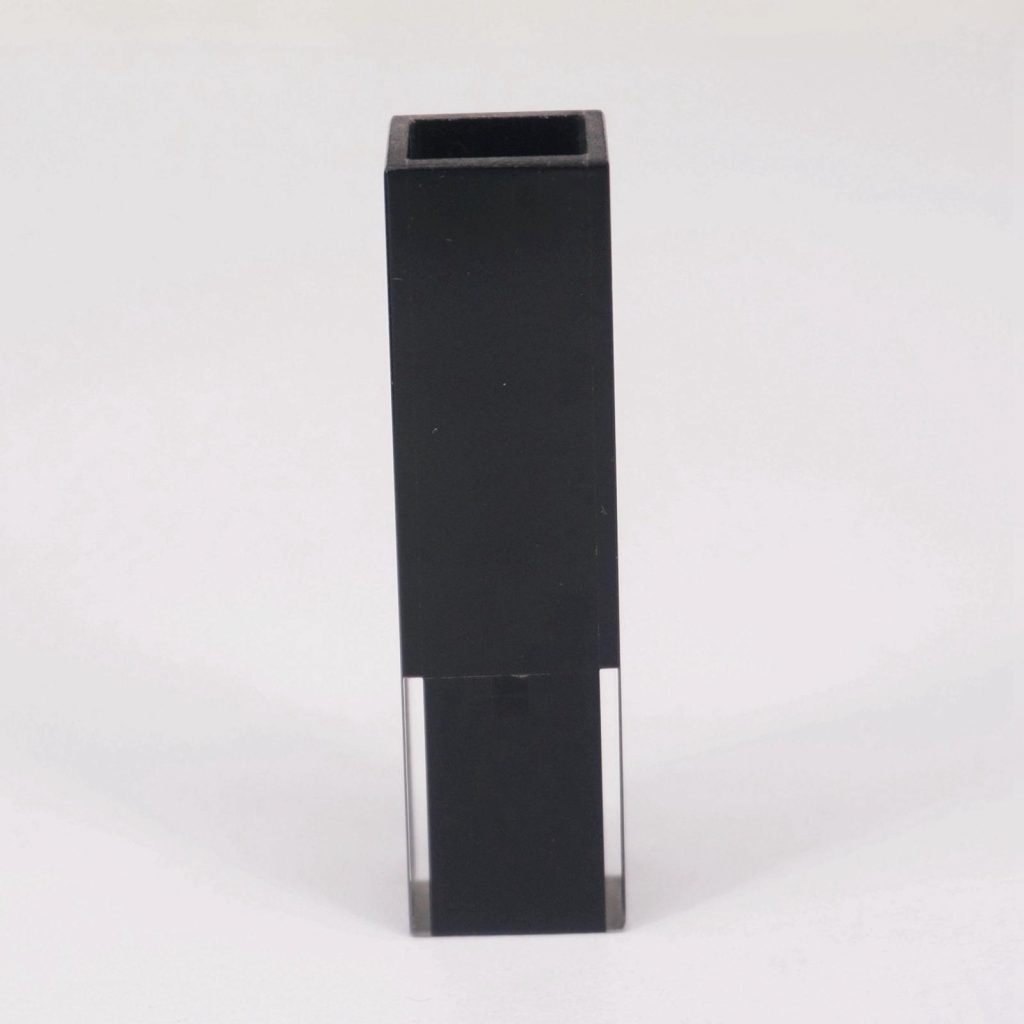 Ul Mm Path Center Height Mm Uv Jgs Quartz Cuvette Cell Black Walls With Lid Fluorescence